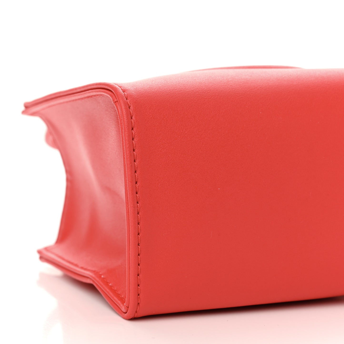 Vegan Leather Small Shopping Bag Red