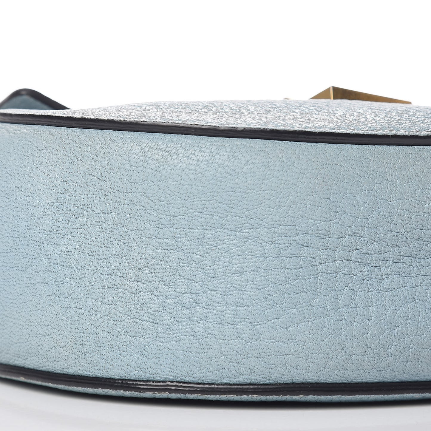 Grained Lambskin MIni Drew Shoulder Bag Cloudy Blue