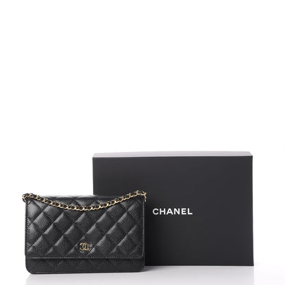 Chanel Caviar Quilted Wallet On Chain WOC Black 9 of 9