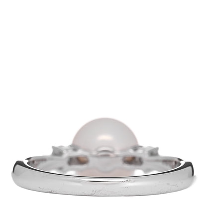 Mikimoto Platinum Diamond Akoya Pearl 8mm Ring 52 6 4 of 6