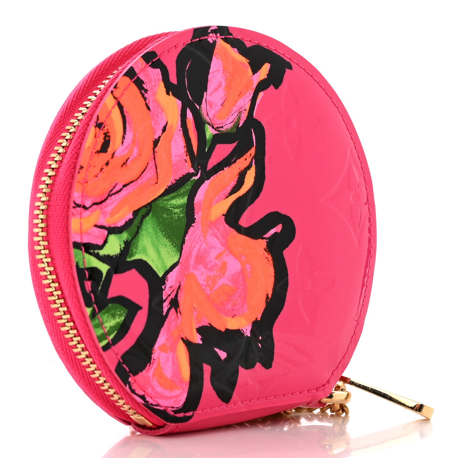 Louis Vuitton Vernis Roses Chapeau Coin Purse Rose Pop 3 of 7