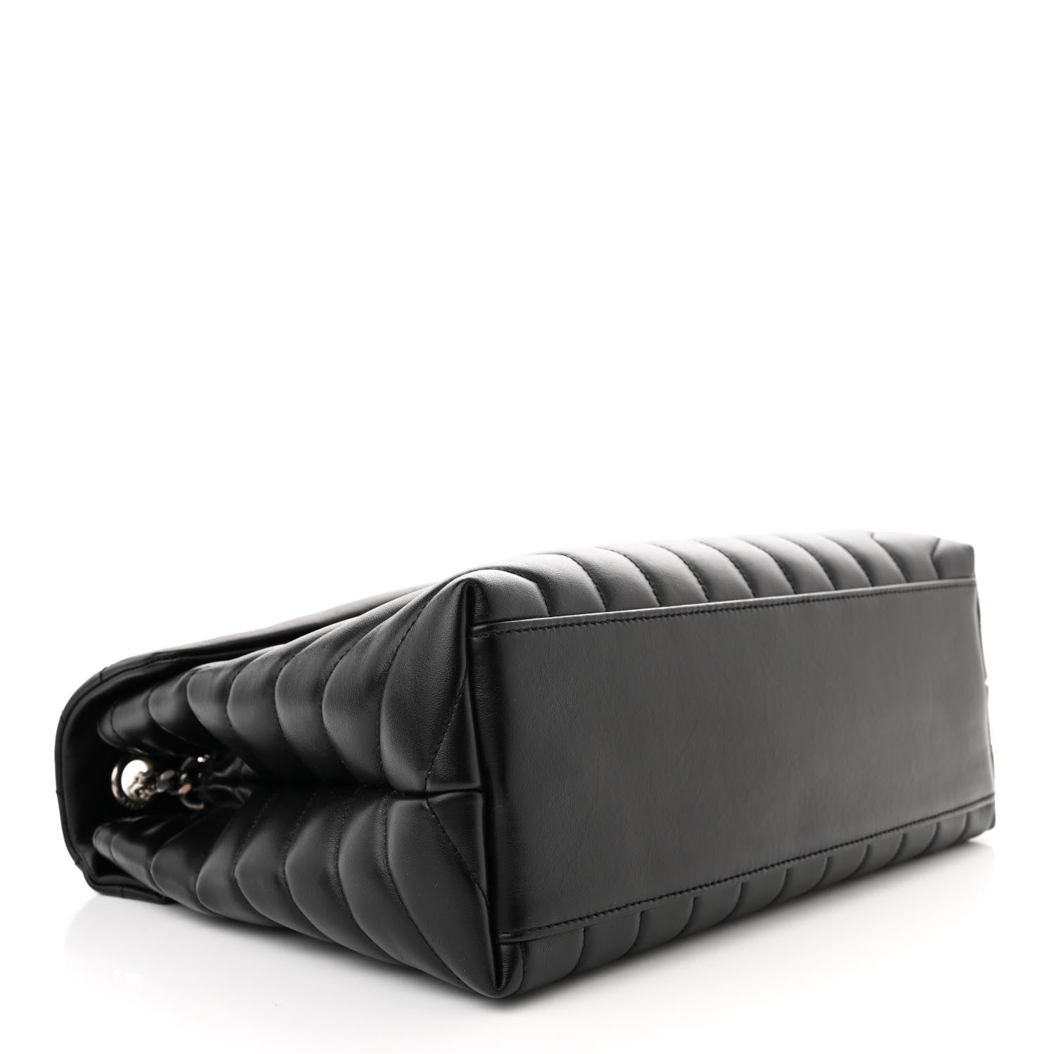 Saint Laurent Calfskin Y Quilted Monogram Medium Loulou Chain Satchel Black 4 of 10