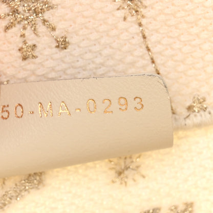 Christian Dior Canvas Embroidered Medium Butterfly Zodiac Book Tote Gold 7 of 13
