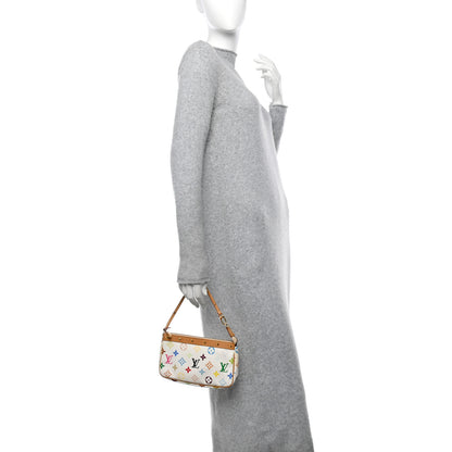 Louis Vuitton Monogram Multicolor Pochette Accessories White 3 of 13