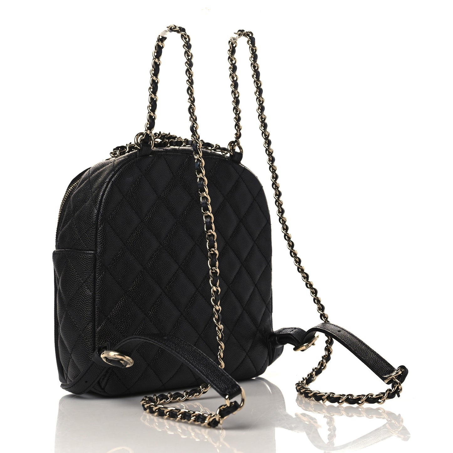 Caviar Quilted Small CC Day Backpack Black