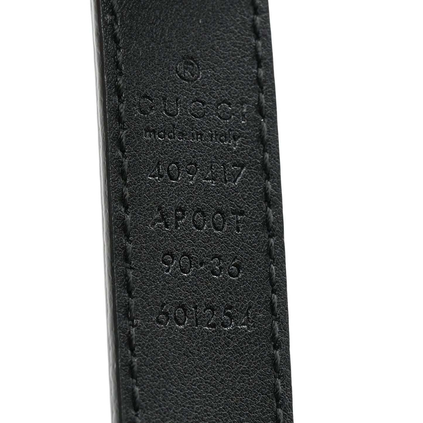 Calfskin Double G 20mm Belt 90 36 Black