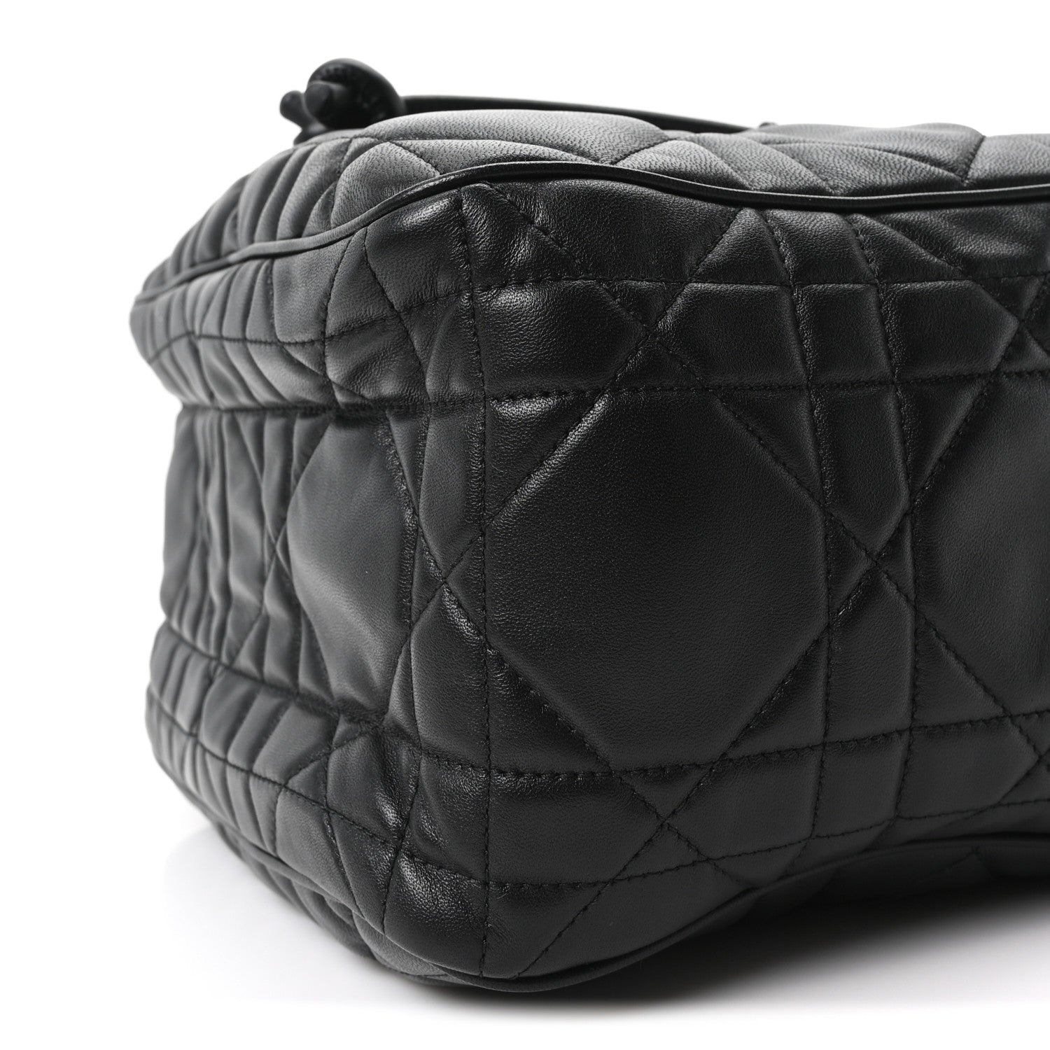 Christian Dior Calfskin Macrocannage Medium D-Motion Bag Black 10 of 10