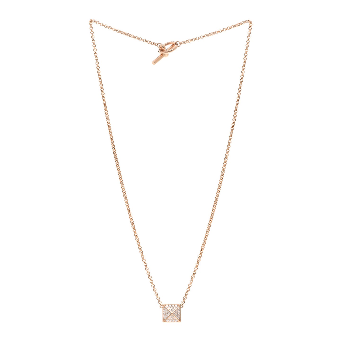 18K Rose Gold Diamond MM Clou d'H Pendant Necklace