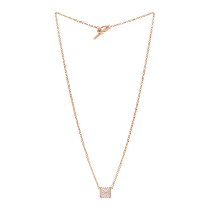 Hermes 18K Rose Gold Diamond MM Clou d'H Pendant Necklace 4 of 5