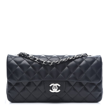 Chanel Lambskin Quilted East West Flap Black 1 of 10