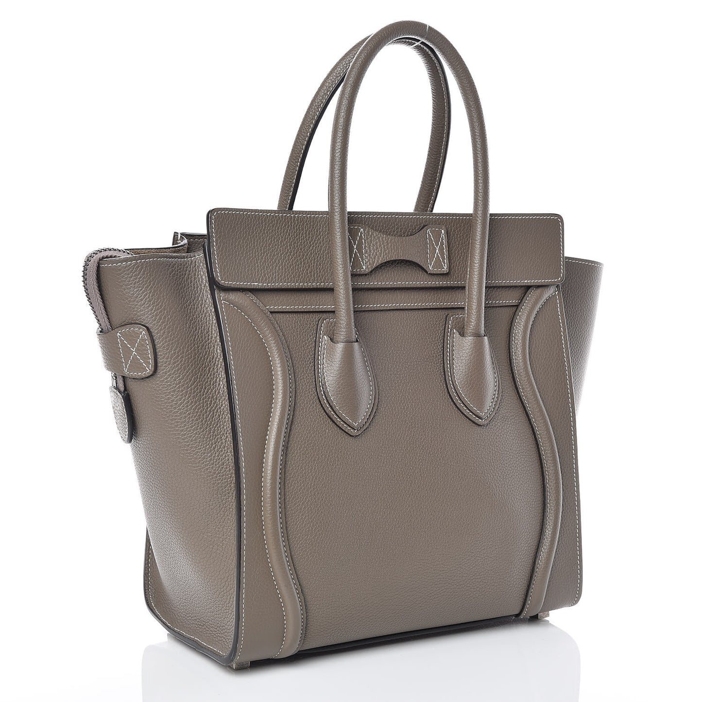 Drummed Calfskin Micro Luggage Souris