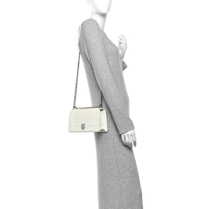 Christian Dior Patent Micro-Cannage Small Diorama Flap Bag White 2 of 9