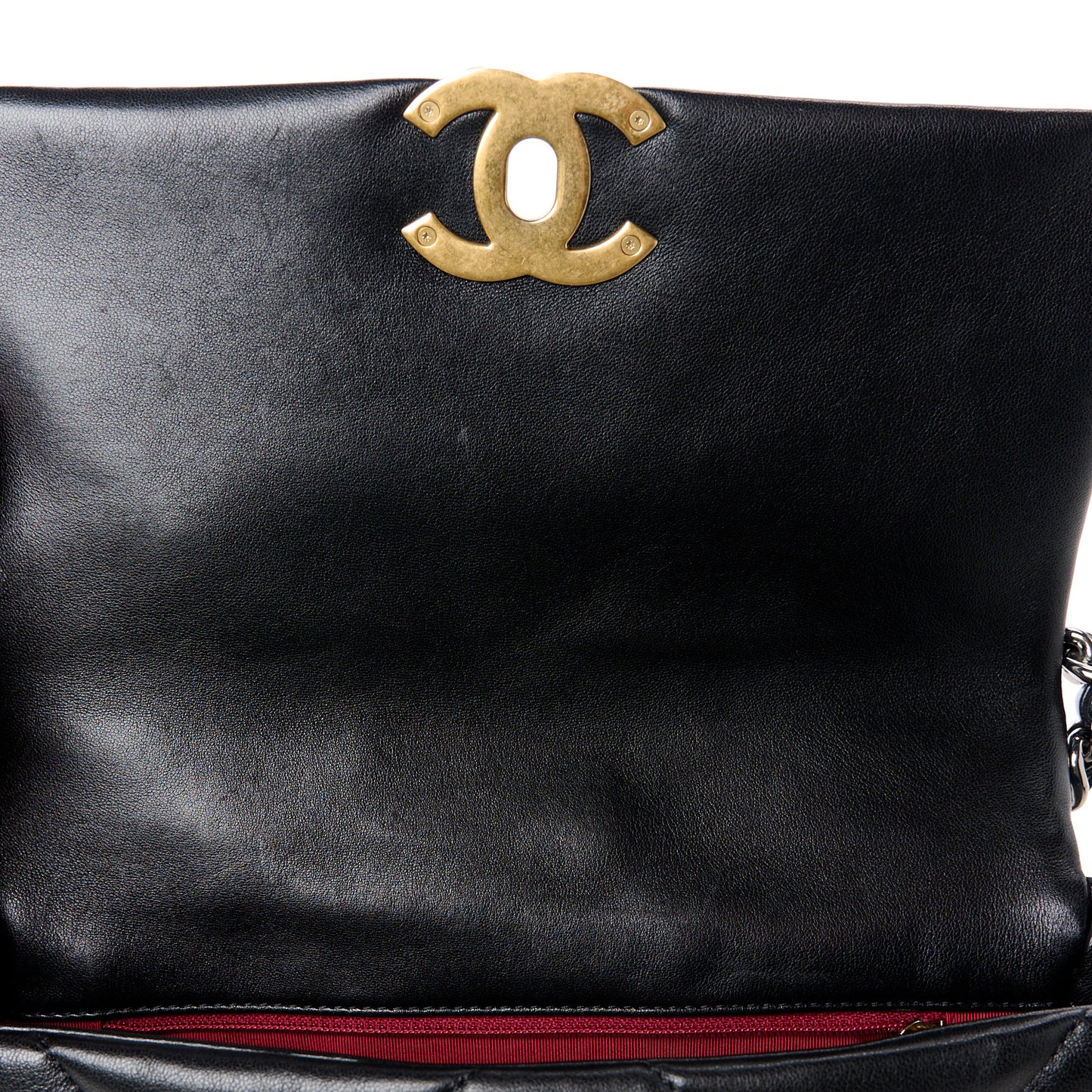 Lambskin Quilted Medium Chanel 19 Flap Black