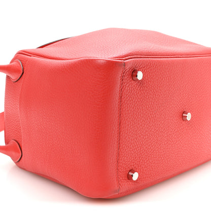Hermes Taurillon Clemence Lindy 30 Rouge Tomate 9 of 10