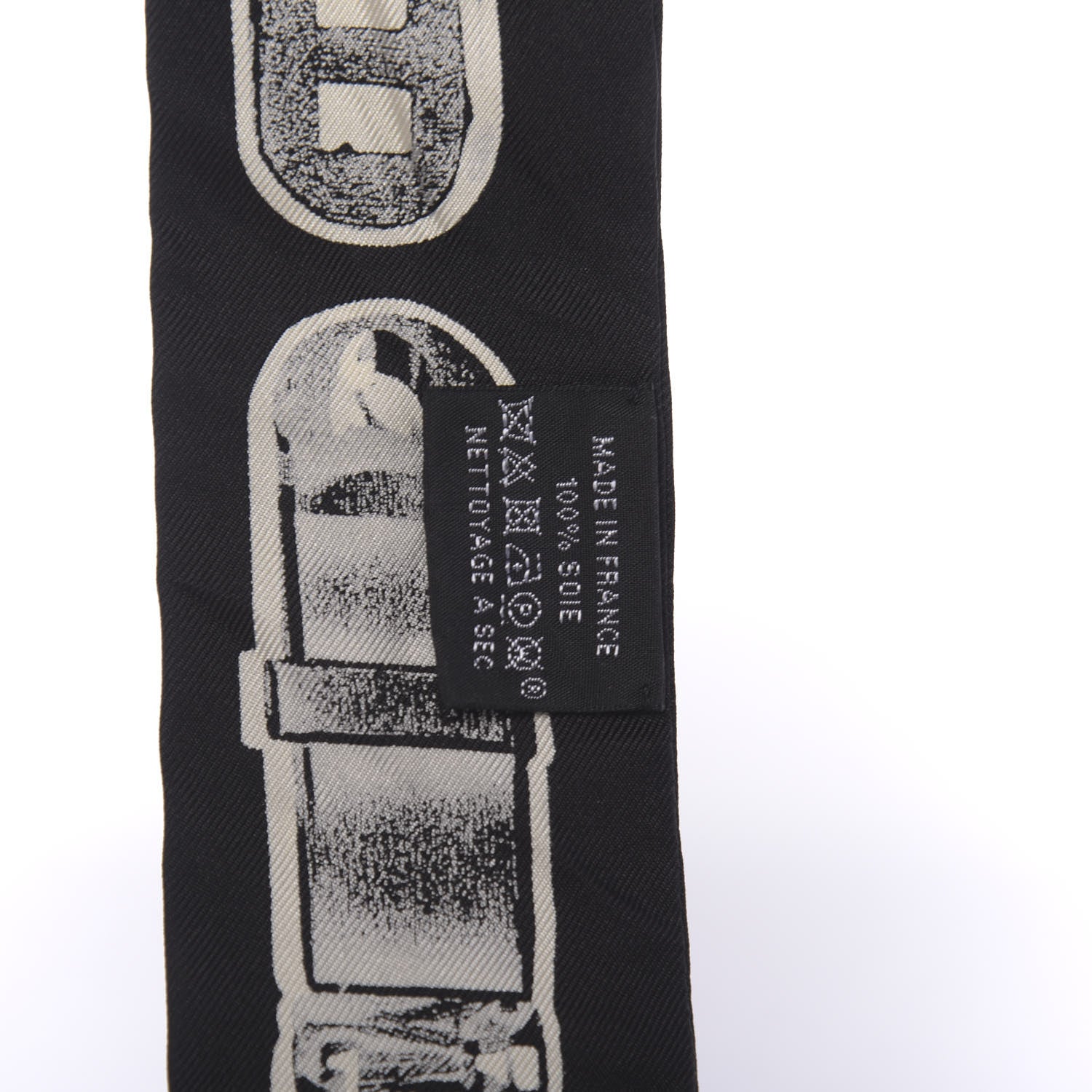 Hermes Silk Le Tresor De Medor Twilly Black White 2 of 4