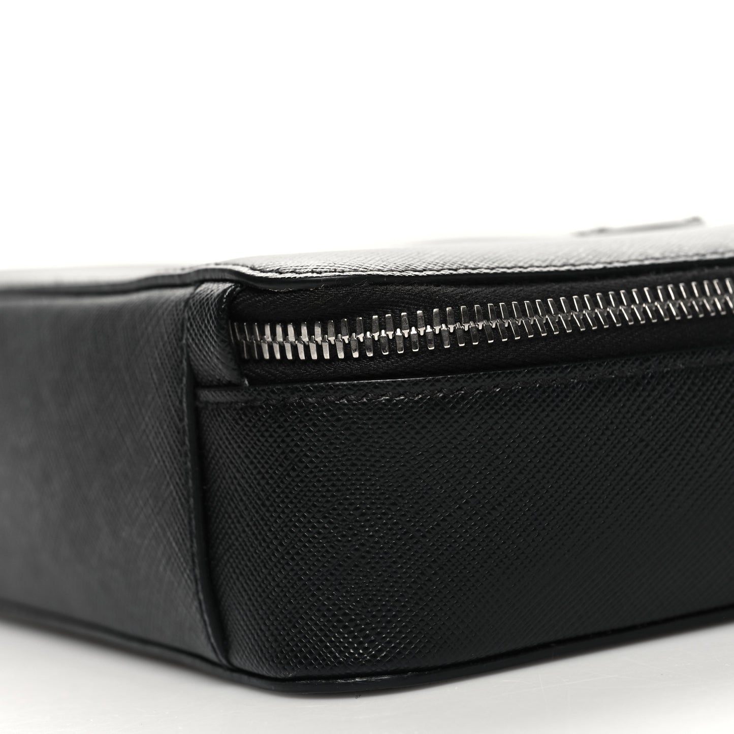 Saffiano Travel Medium Brique Crossbody Bag Black