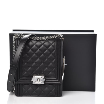 Chanel Calfskin Quilted North South Boy Flap Black 8 of 8