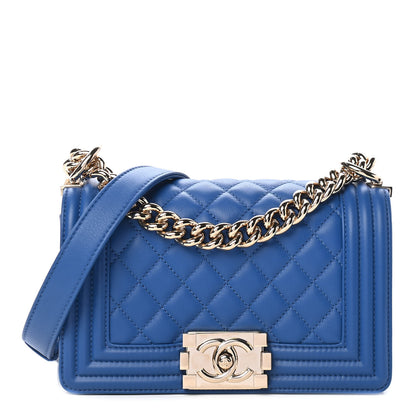 Chanel Calfskin Quilted Small Boy Flap Blue 1 of 9