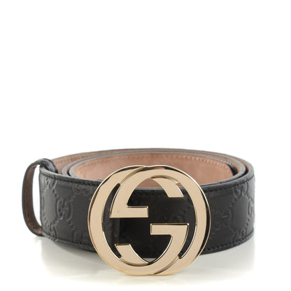 Gucci Guccissima Interlocking G 40mm Belt 85 34 Black 1 of 7