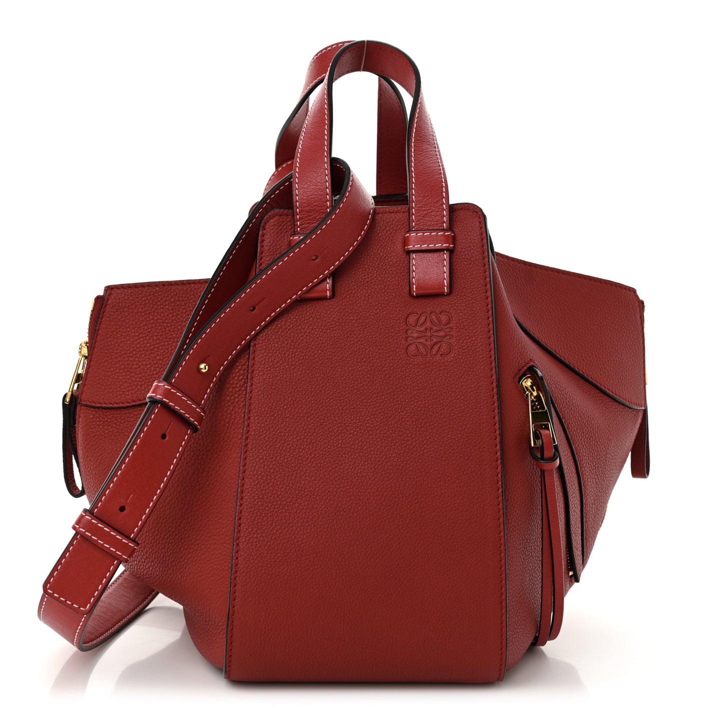 Calfskin Small Hammock Shoulder Bag Rouge