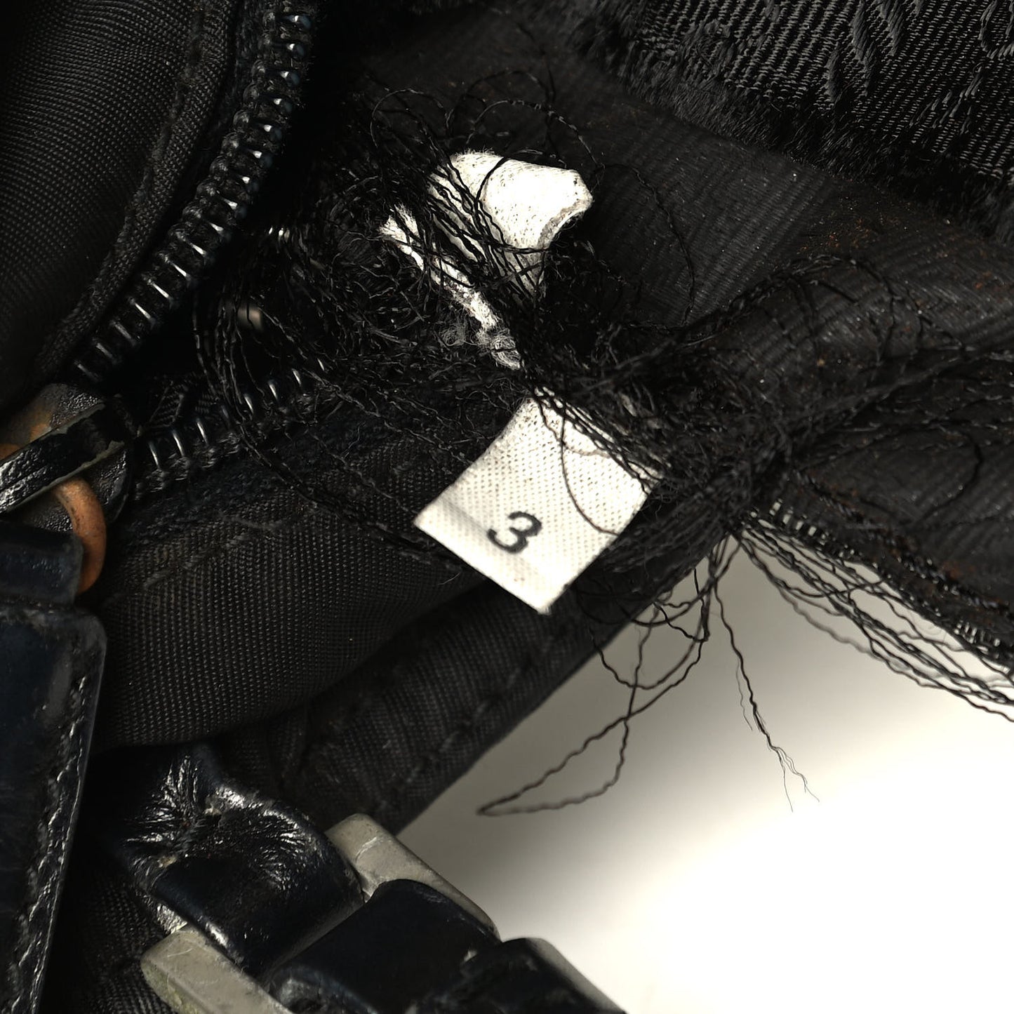 Tessuto Nylon Soft Calf Shoulder Bag Black