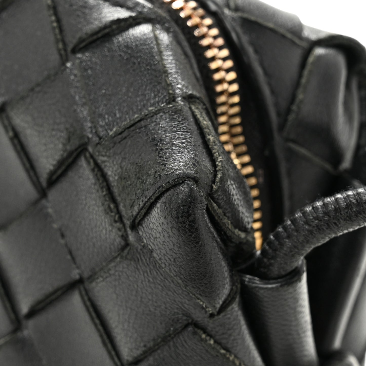 Nappa Intrecciato Mini Loop Camera Bag Black