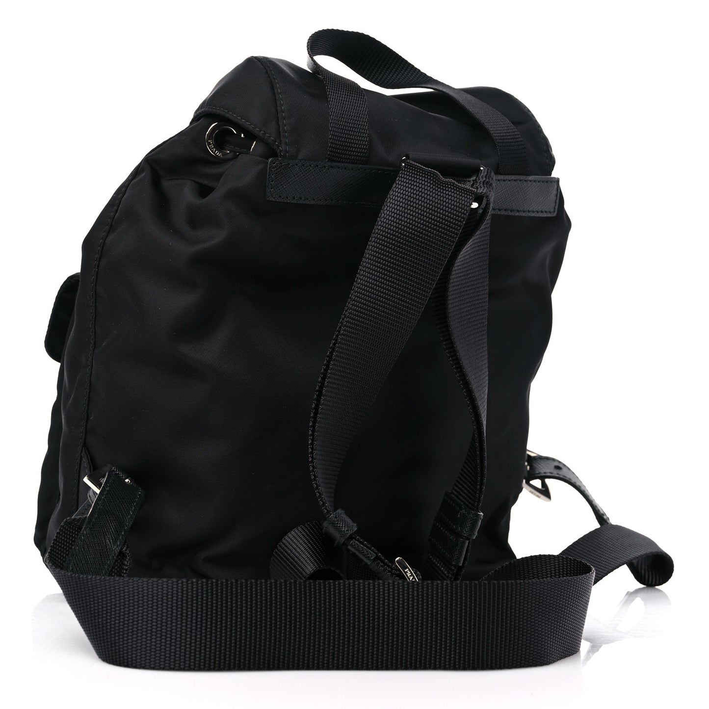 Tessuto Nylon Saffiano Small Backpack Black