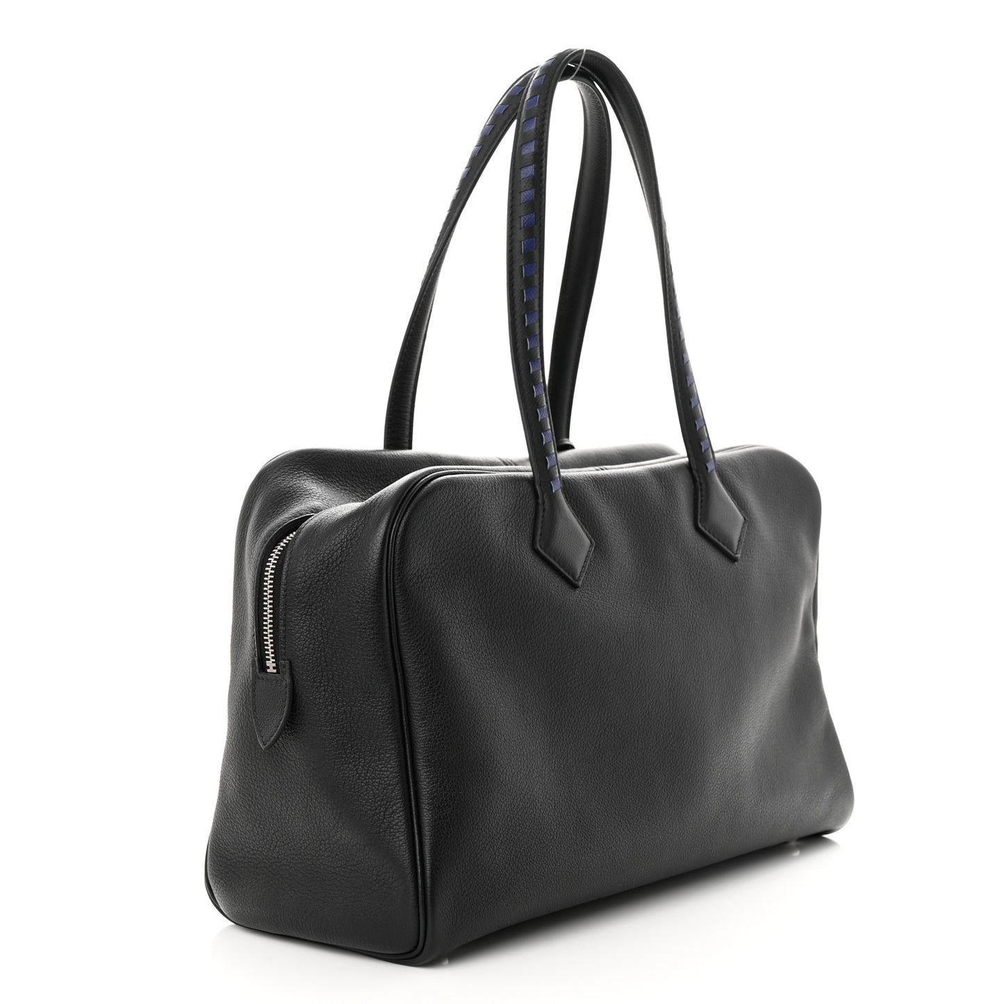 Taurillon Novillo Tressage Victoria II 35 Black Bleu Encre