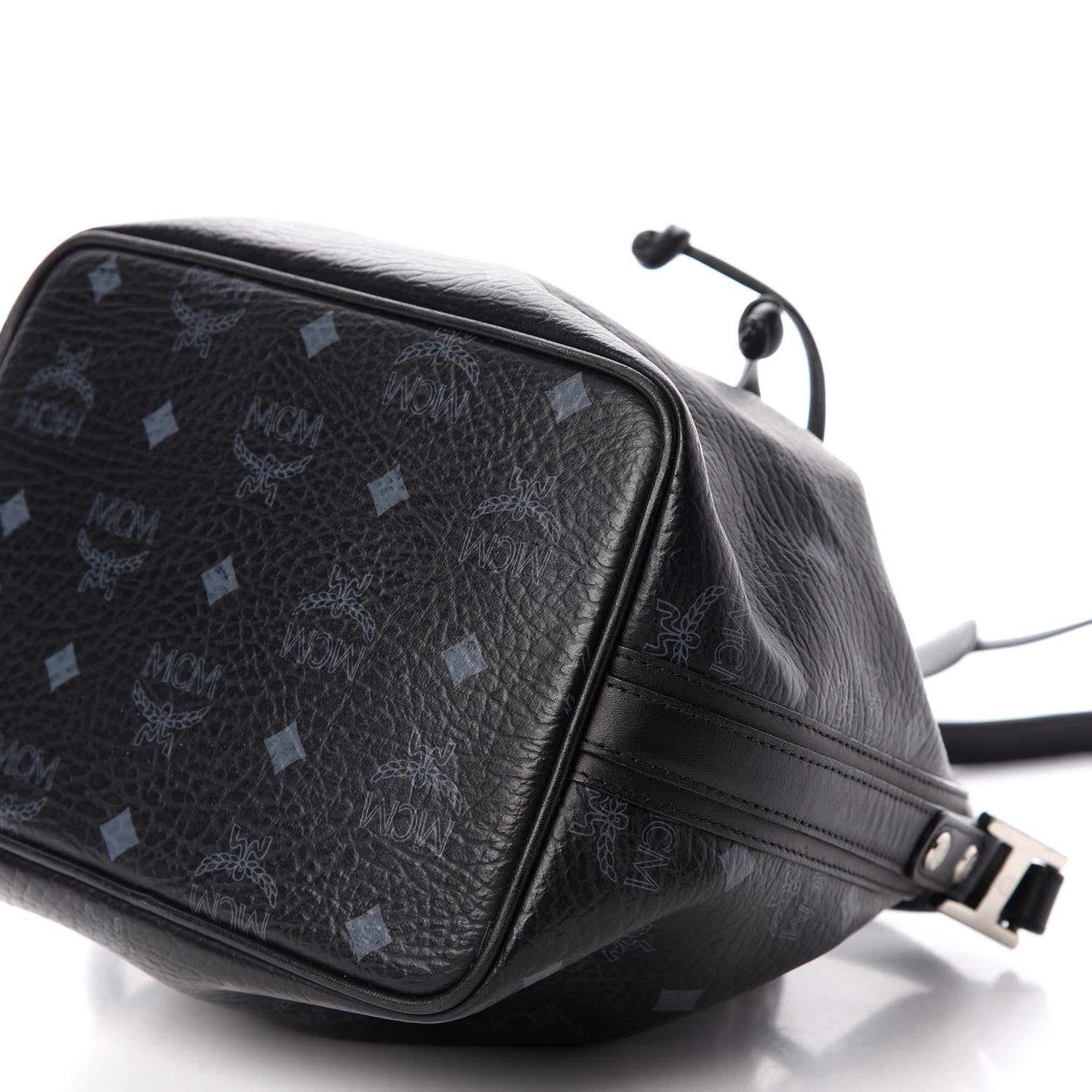 MCM Visetos Essential Drawstring Bucket Bag Black 9 of 9