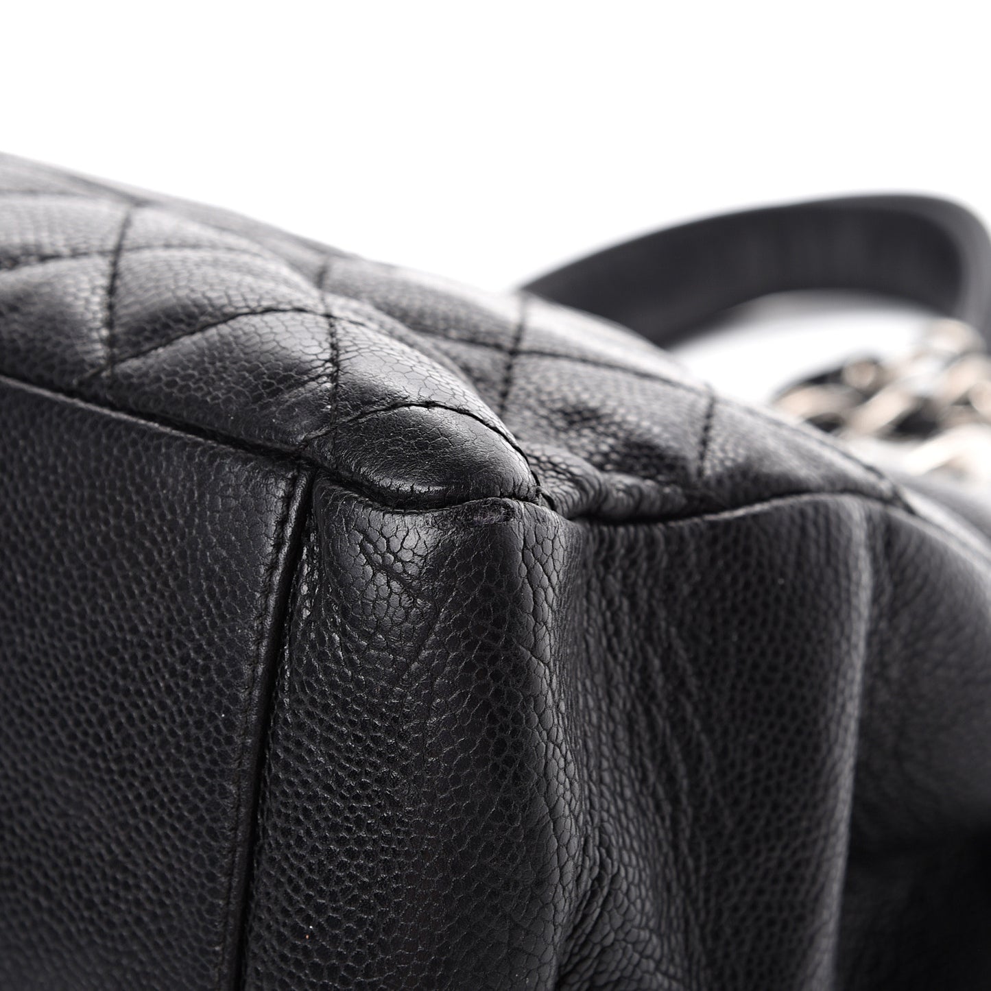 Caviar Quilted Grand Shopping Tote GST Black