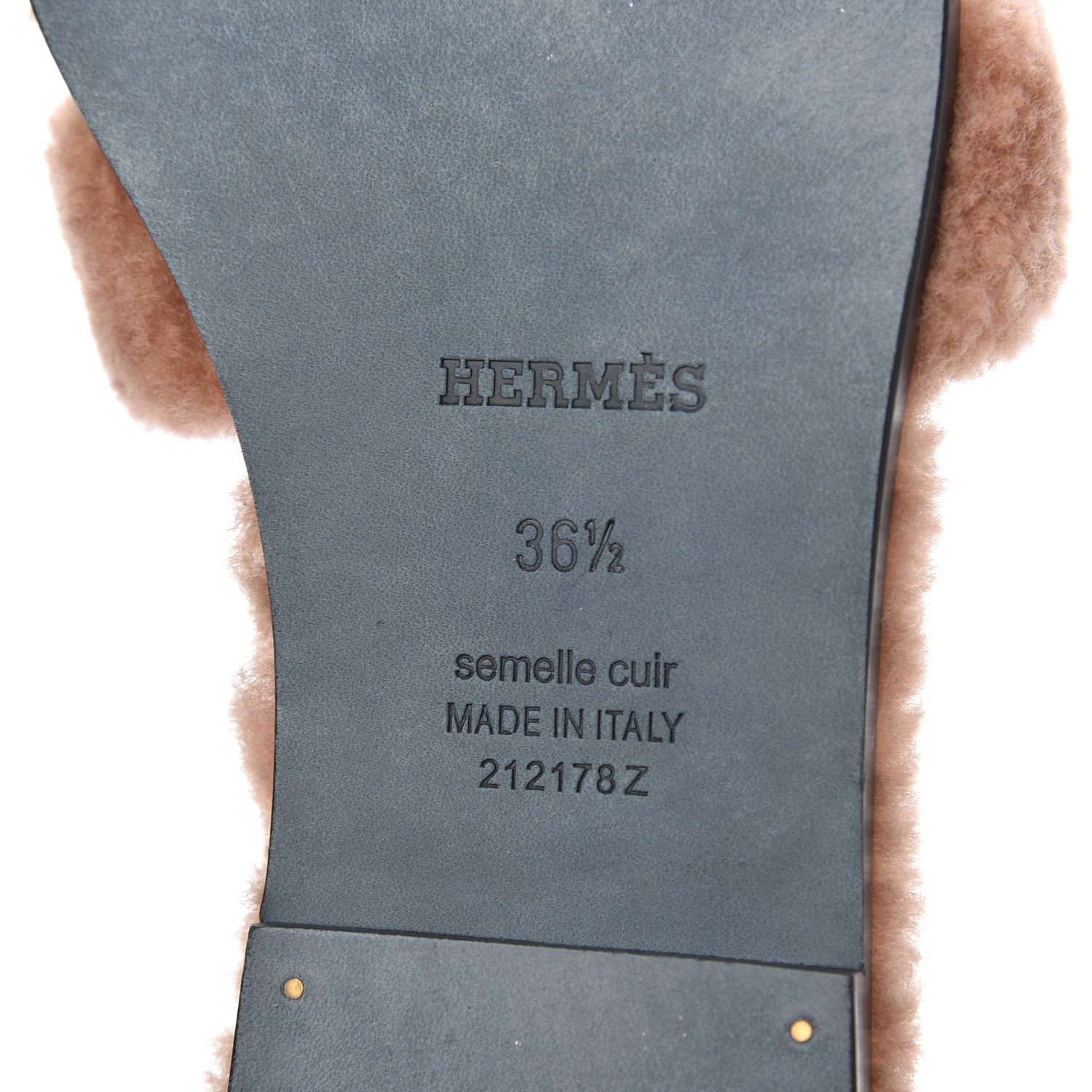 Hermes Woolskin Oran Sandals 36.5 Rose Aube 7 of 8