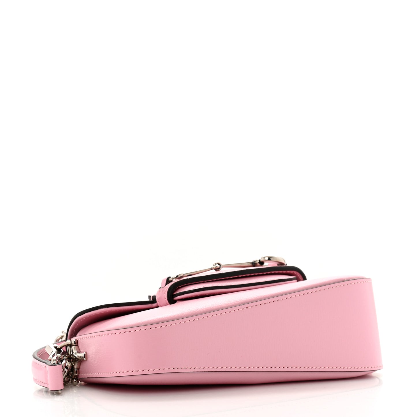 Calfskin Mini Horsebit 1955 Asymmetric Shoulder Bag Pink