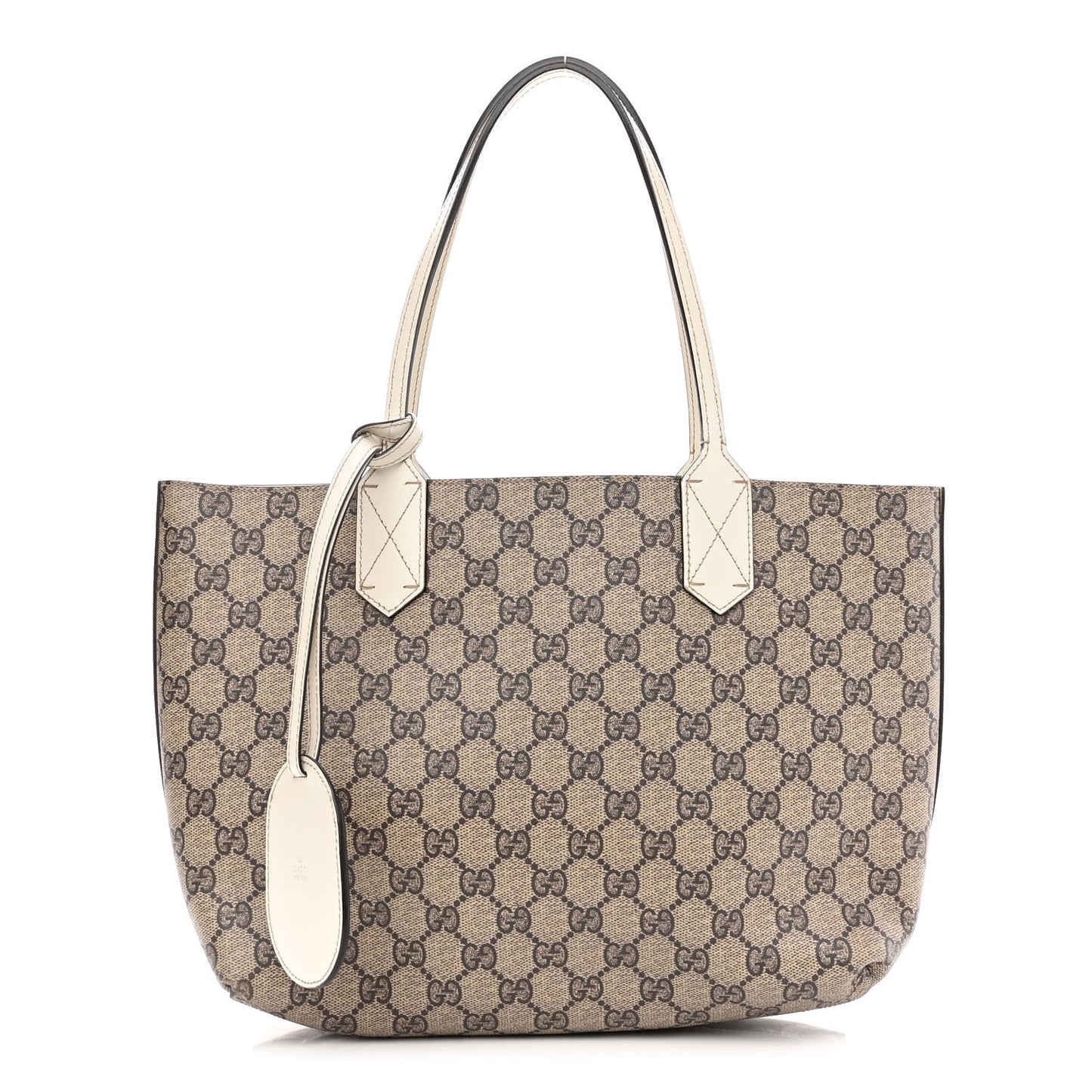 GG Supreme Monogram Small Reversible Tote Beige White