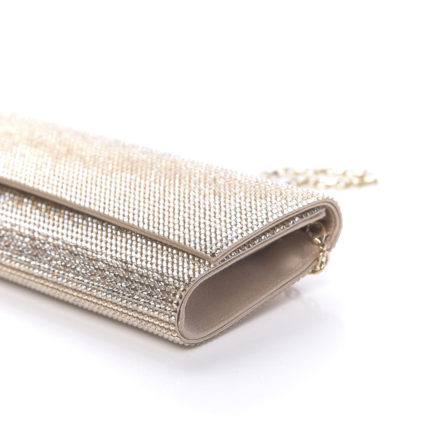 Swarovski Crystal Minaudiere Clutch Gold