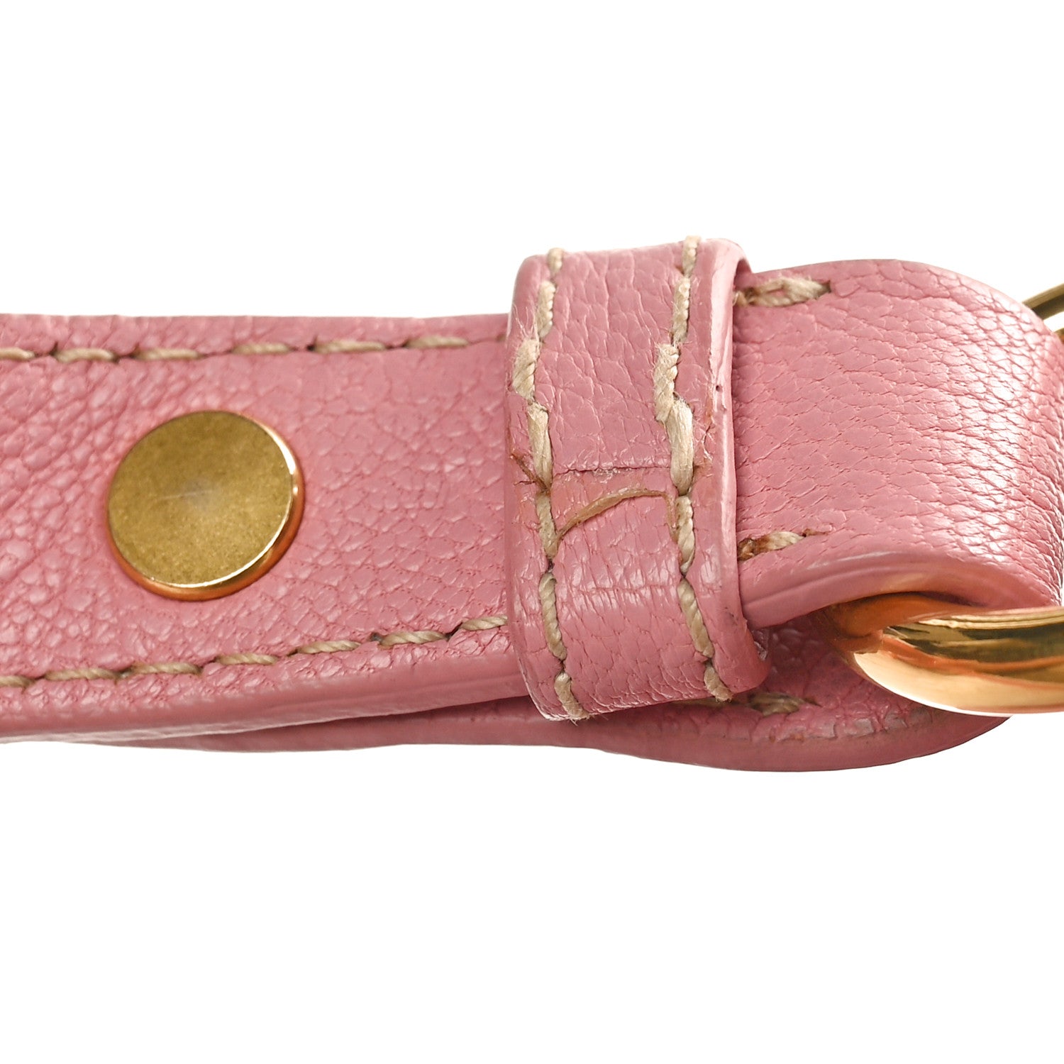 Miu Miu Goatskin Madras Shoulder Bag Rosa 10 of 11