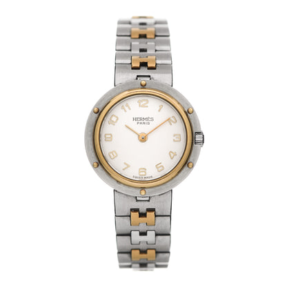 Hermes Stainless Steel 24mm Clipper Quartz Watch Gold 1 of 5