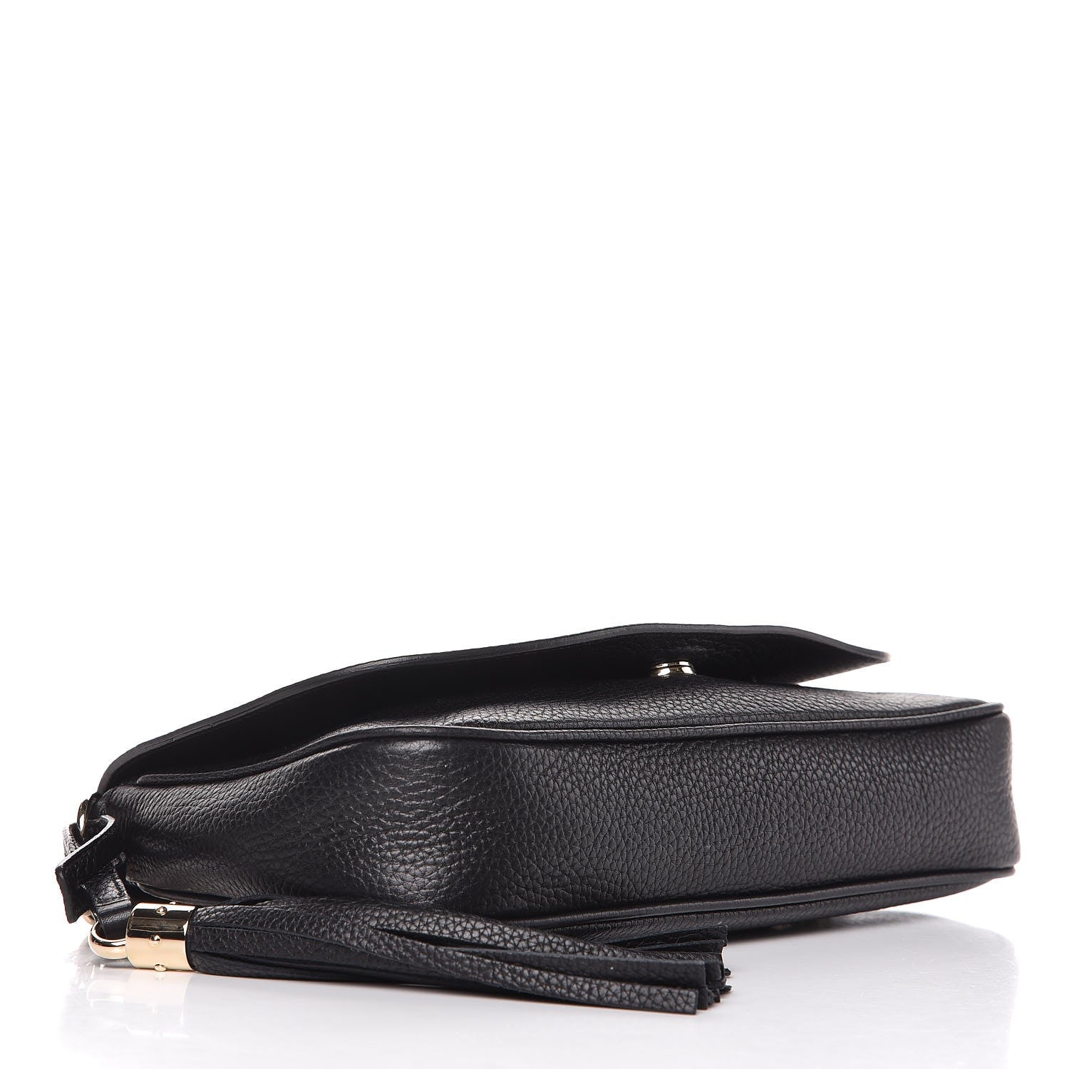 Gucci Pebbled Calfskin Medium Soho Flap Crossbody Black 4 of 9