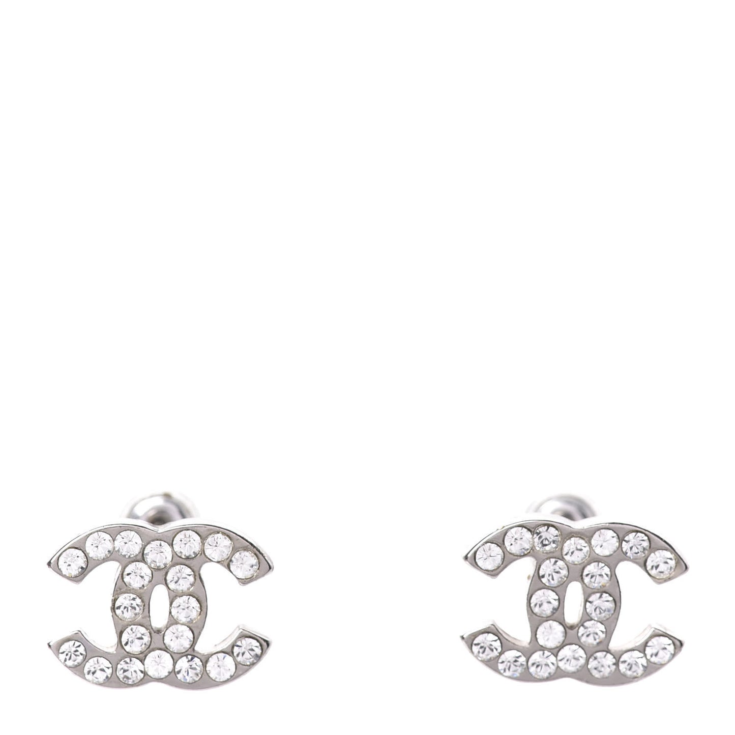 Crystal Timeless CC Earrings Silver