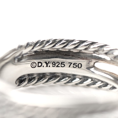 David Yurman Sterling Silver 18K Yellow Gold 6mm X Crossover Ring 54 6.75 4 of 6