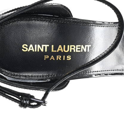 Saint Laurent Patent Calfskin Opyum 110 Sandals 39 Black 8 of 10