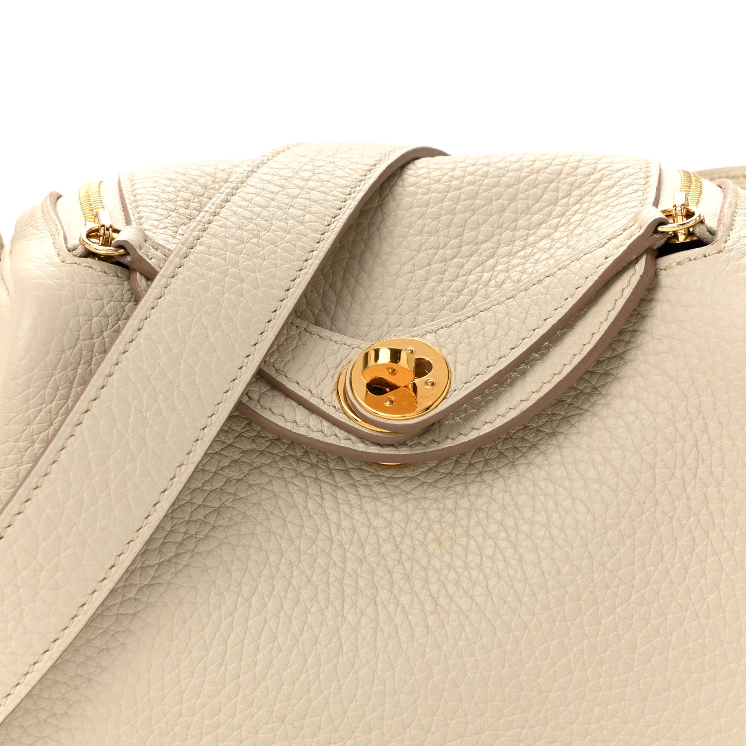 Hermes Taurillon Clemence Mini Lindy 20 Beton 8 of 13