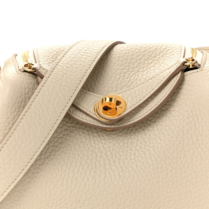 Hermes Taurillon Clemence Mini Lindy 20 Beton 8 of 13