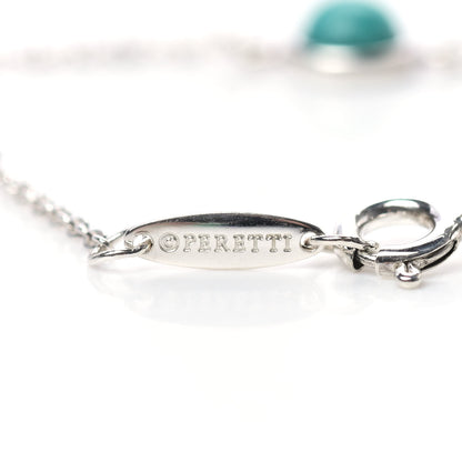 Tiffany Sterling Silver Diamond Turquoise Elsa Peretti Color By The Yard Bracelet 4 of 8