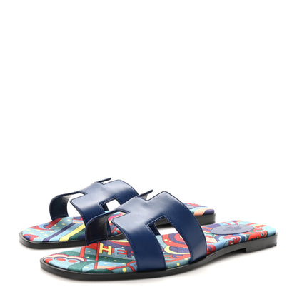 Hermes Swift Oran Sandals 40 Bleu Maritime 4 of 10