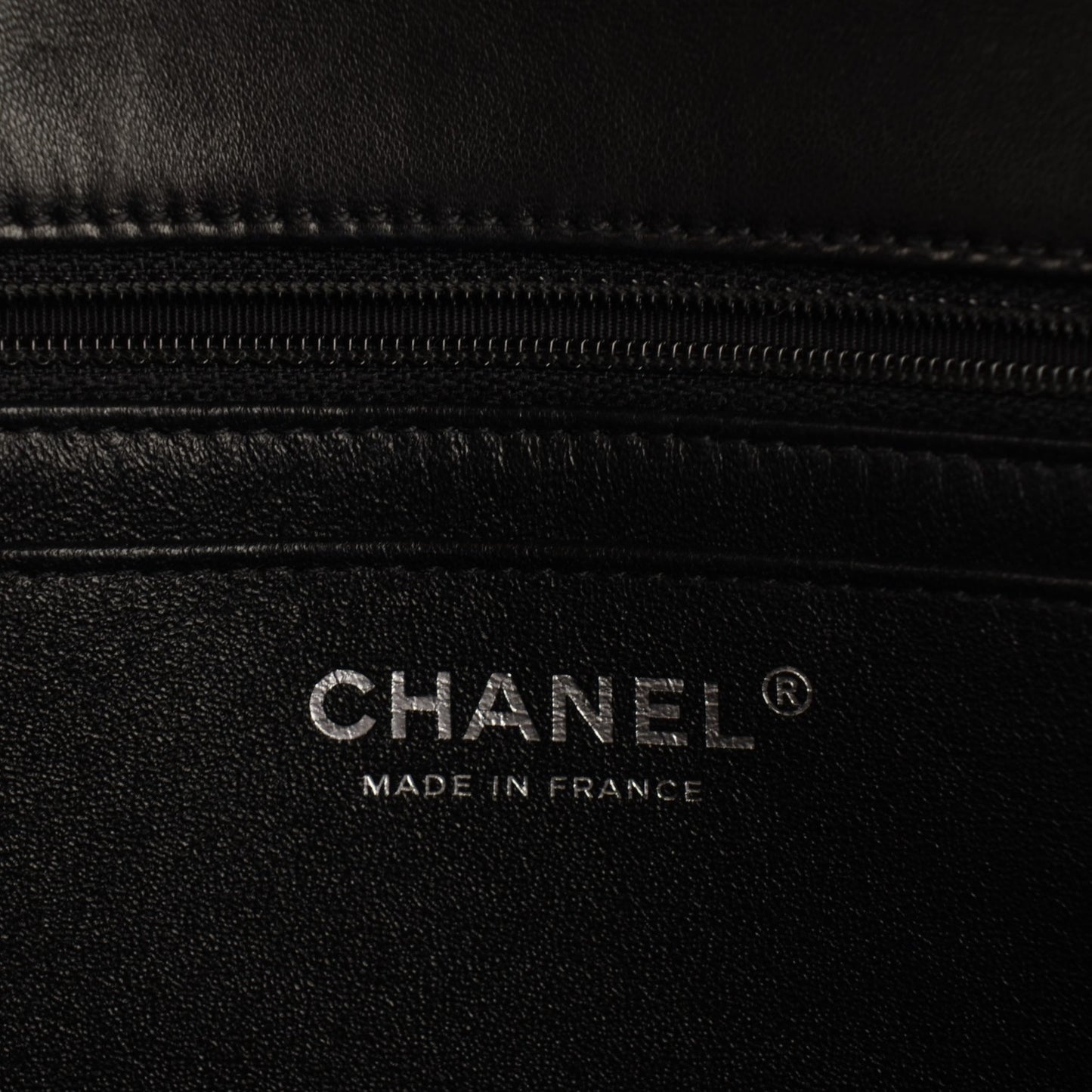 Lambskin Embroidered Jumbo CC Follies Flap Black