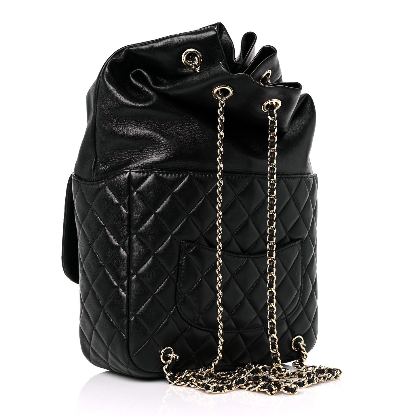 Lambskin Quilted Large In Seoul Backpack Navy
