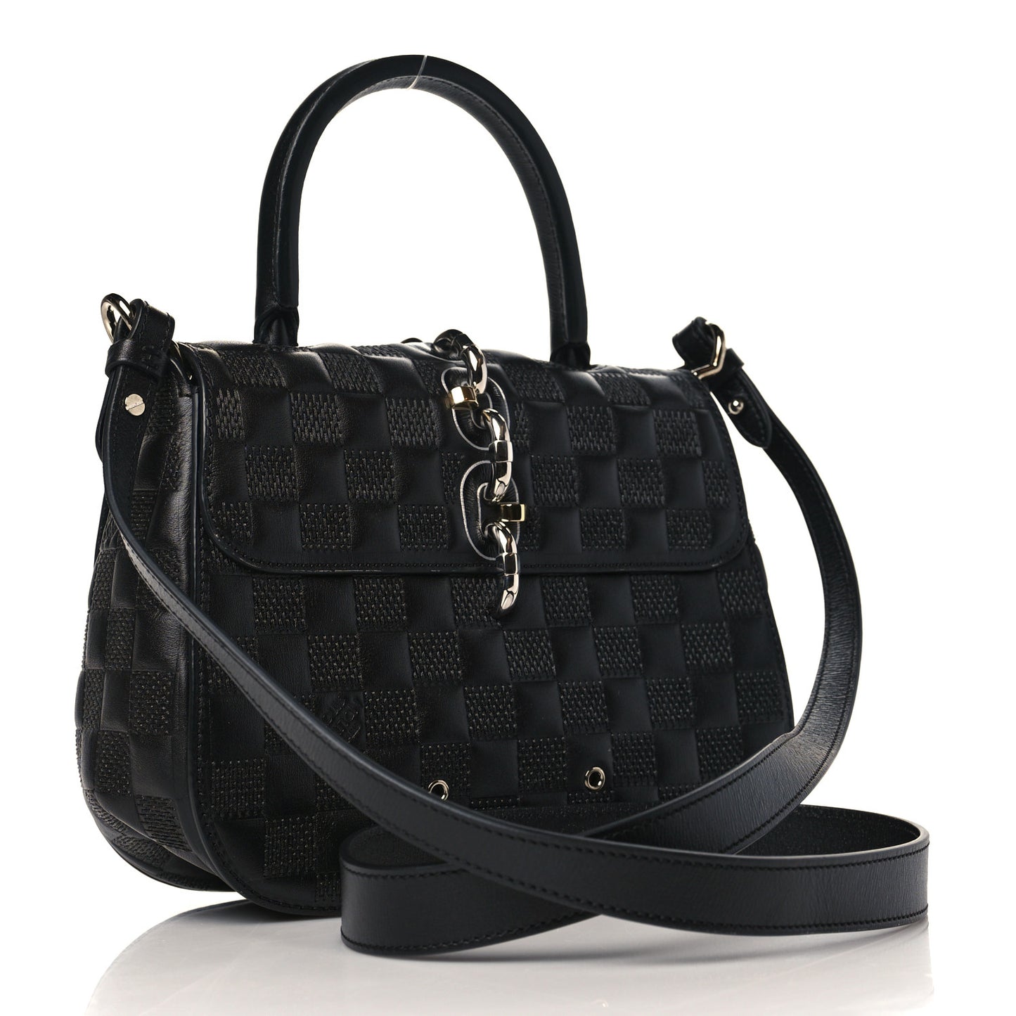 Damier Matel Chain It Bag PM Gris