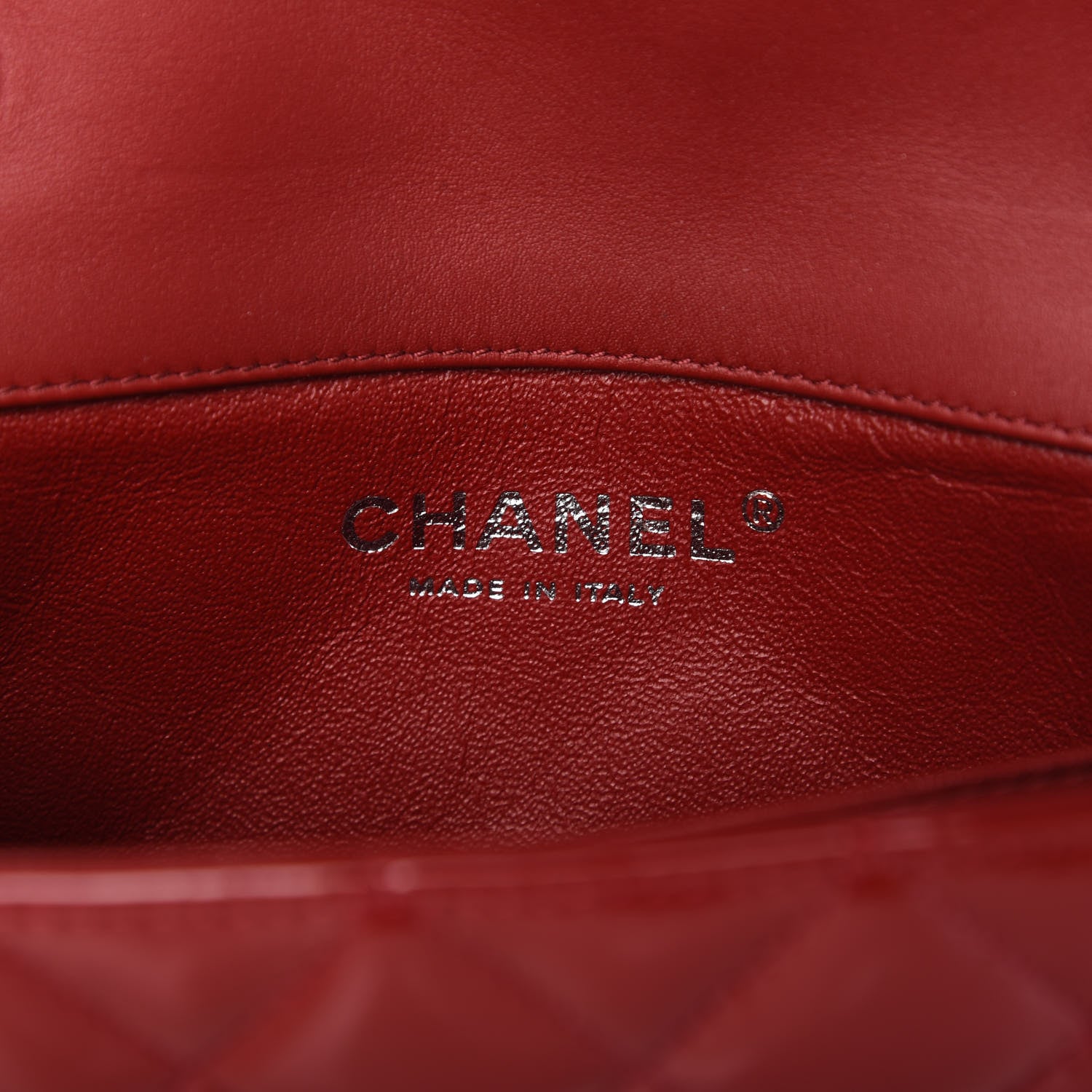 Chanel Patent Calfskin Quilted Extra Mini Rectangular Flap Red 8 of 10