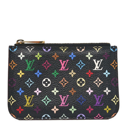 Louis Vuitton Monogram Multicolor Key Pouch Black Violet 1 of 7