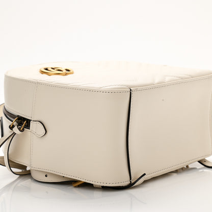 Gucci Calfskin Matelasse GG Marmont Dome Backpack White 9 of 10